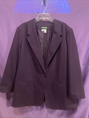 Sag Harbor Women's Purple Blazer Jacket